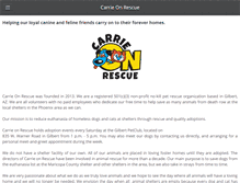 Tablet Screenshot of carrieonrescue.org